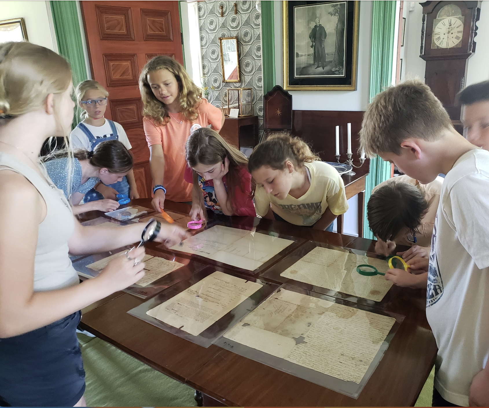 Kids attending Taylor House Museum programs