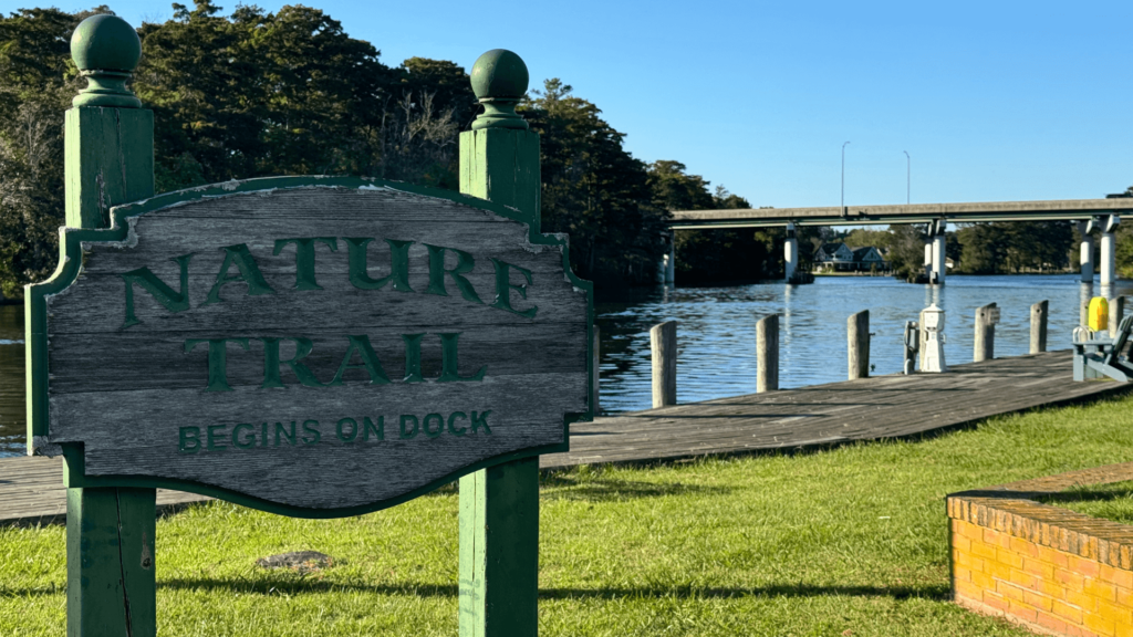 Nature Trail Sign along Pocomoke River