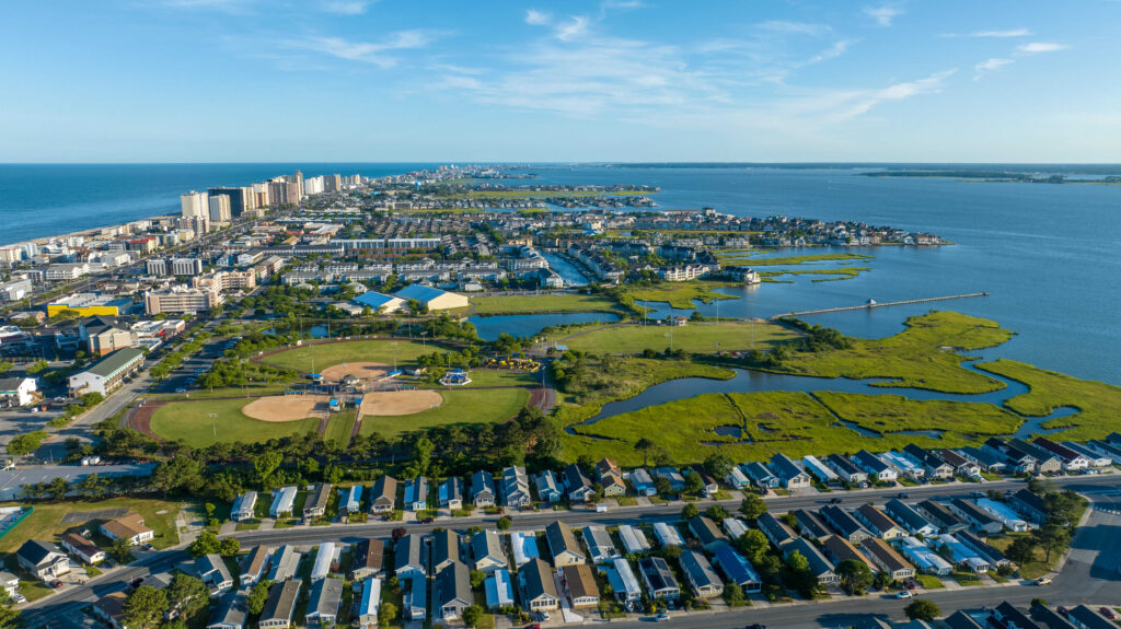 Aerial photo of Northside Park. Photo taken by Delmarva Aerial 360.