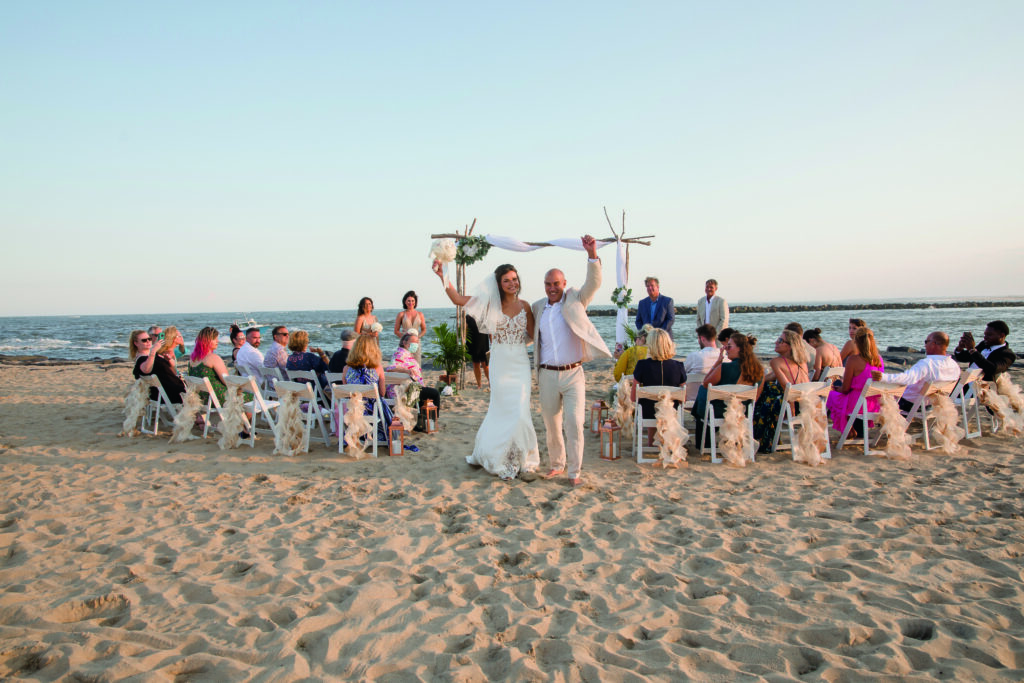 beach wedding in ocean city, md