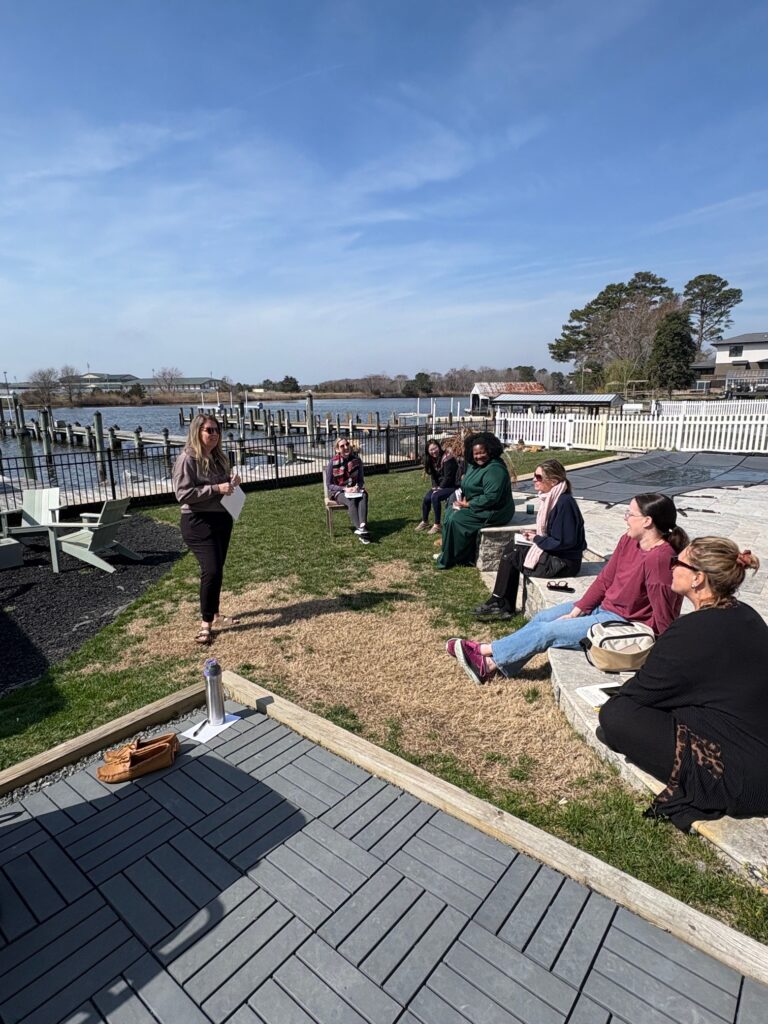 Corinne Facilitating at Retreat